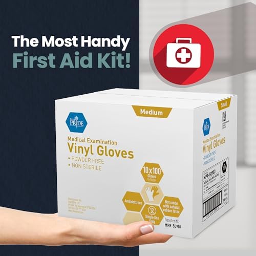 MED PRIDE Vinyl Medical Exam Gloves, Powder & Latex-Free, 1000-Count - Image 5
