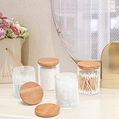 BKYFPQ 4 Pack Glass Qtip Holder Dispenser - Image 4