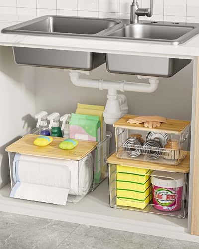 iCASA 3 in 1 Trash Bag Holder Garbage Bags Dispenser Under Sink Organizer - Image 5