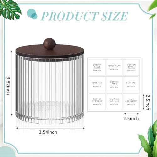 6 Pcs Plastic Holder Dispenser Bathroom Jars - Image 2