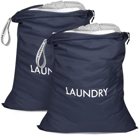 WiseBoy 2 Pack Laundry Bags, Travel Laundry Bag - Image 7