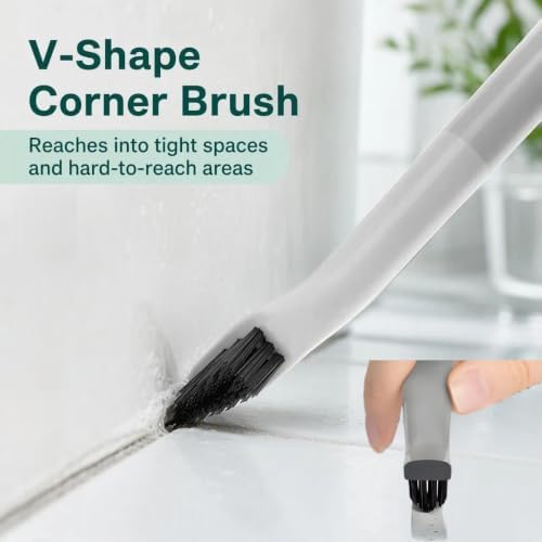 3-Pack Grout & Crevice Cleaning Brush Set, Window Tracks, Kitchen Sink - Image 7