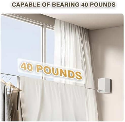 Retractable Clothesline, Clothes Line Retracting Indoor, Retractable - Image 5