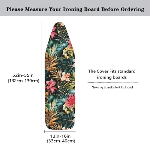 Leaves Floral Ironing Board Covers Standard Stylish Washable Ironing Board - Image 5