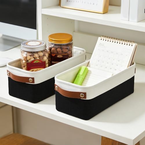 Bagnizer Small Fabric Storage Baskets, Decorative Basket - Image 3