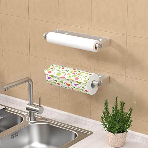 Under Cabinet Paper Towel Holder, Adhesive or Drill Mount Paper Towel Holder - Image 3