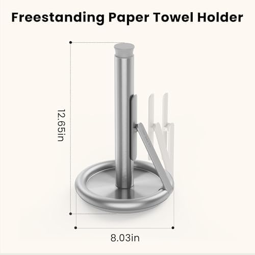 Ultrean Paper Towel Holder Countertop, Freestanding Paper Towel Dispenser - Image 6