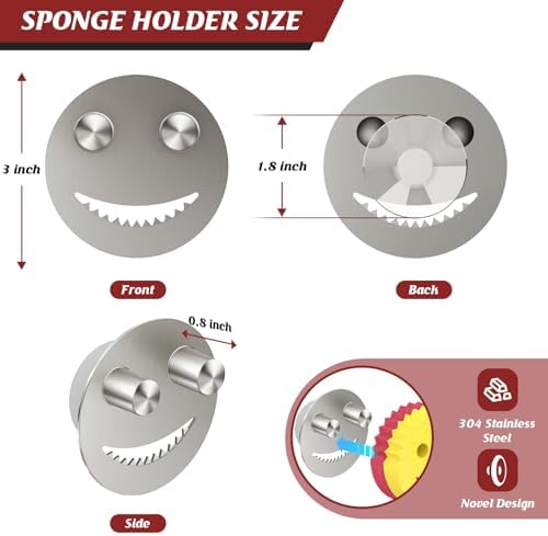Kontoyo Sponge Holder for Kitchen Sink, Sink Caddy Organizer - Image 2