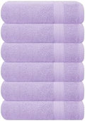 GLAMBURG Ultra Soft 6-Piece Hand Towel Set 16x28-100% Ringspun Cotton by GLAMBURG