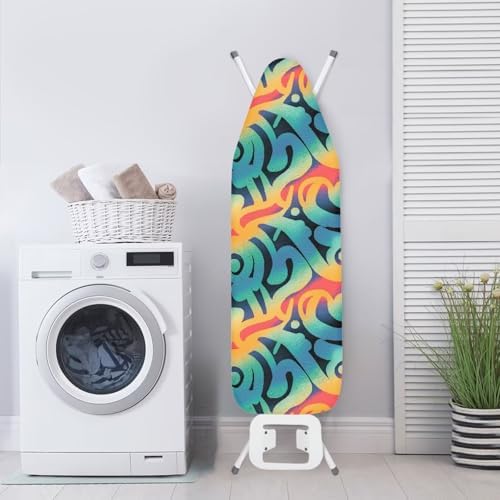 Abstract Swirl Print Stain Resistant Polyester Ironing Covers, Ethnic Spiral - Image 3