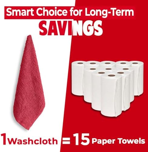 DAN RIVER 12 Pack Cotton Wash Cloths Set - Image 6