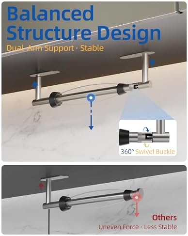 RUACQ Paper Towel Holder Under Cabinet, One Hand Tearing - Image 3