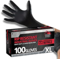 Venom Steel Industrial Nitrile Gloves, Chemical Resistant Disposable Black by VenomSteel