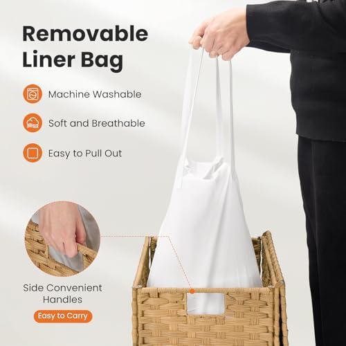DUMOS Woven Laundry Basket - Image 3