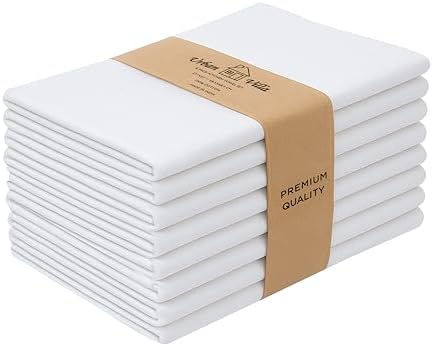 Urban Villa Flour Sack White Kitchen Towels 100% Cotton Highly Absorbent Dish by CottonTrends