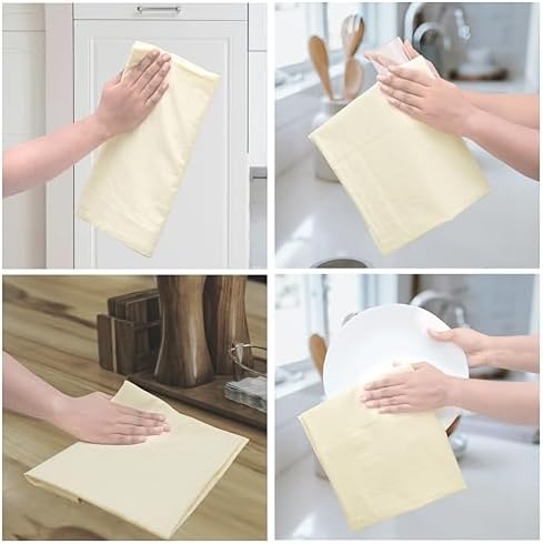 Urban Villa Kitchen Towels Cotton Dish Towels 27”x27” Ivory - Image 2