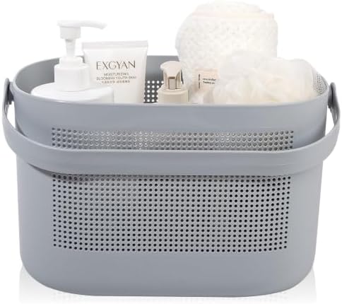 Plastic Portable Shower Caddy Basket, Storage Organizer by UUJOLY