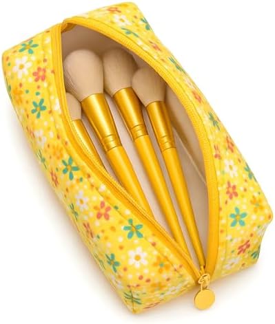 Large Pencil Case, Quilted Cotton Pencil Pouch, Cute Floral Pen Bag - Image 2