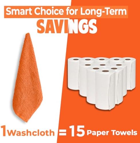 DAN RIVER 24 Pack Cotton Wash Cloths Set - Image 6