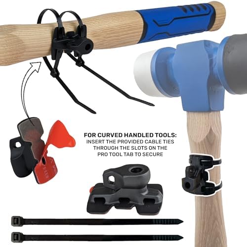 Pro Tool Tabs - Pack of 3 - Attach to Any Flat Surface Tool or Curved Handle - Image 4