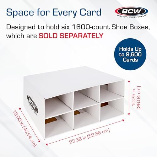 BCW Two Row Shoe Box Card House Storage Box | Stackable Trading Card Storage Box - Image 3