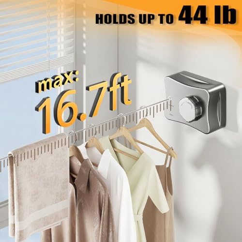YUKI Retractable Clothesline Indoor Outdoor Clothes Line Kit, Heavy Duty - Image 6