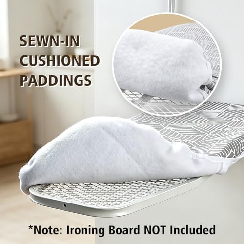 Seiritex Over the Door Ironing Board Cover 14 x 42 inch, Thick Padding w Hook - Image 2