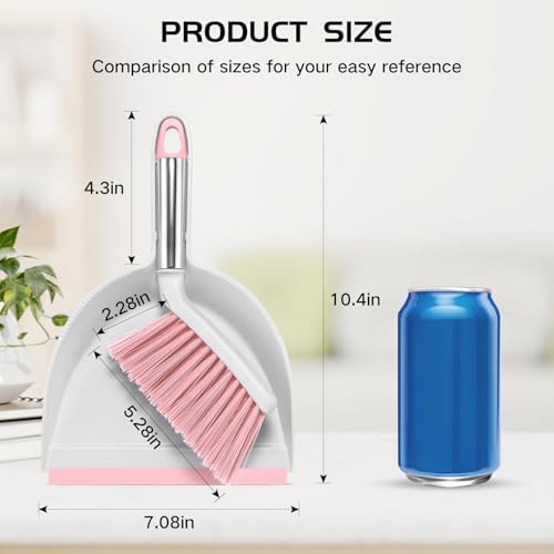 NACENA Mini Broom and Dustpan Set, Small Dust Pan and Brush Set - Image 2