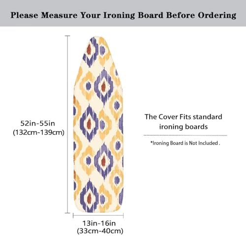 Indonesian Rhombus Floral Steam Ironing Board Cover, Ikat Pattern Ironing Board - Image 5