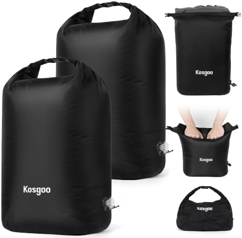 Travel Laundry Bag, Vacuum Compression Waterproof Dirty Clothes Bag by KOSGOO