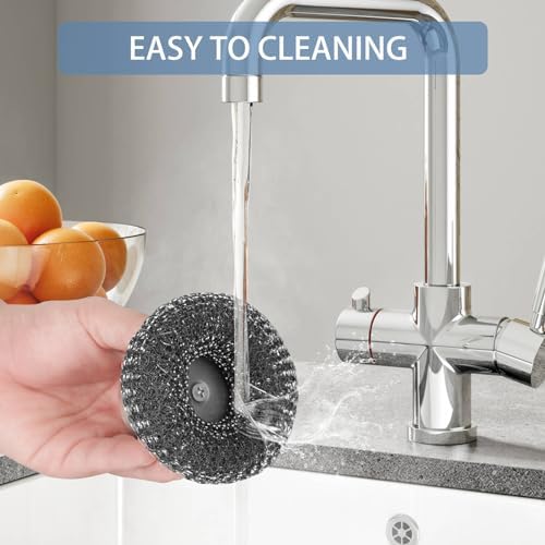 4Pcs Steel Wool Scrubber Set, Stainless Steel Scrubber - Image 5