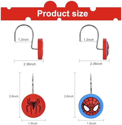 12-Piece Spider Shower Curtain Hooks - Image 3