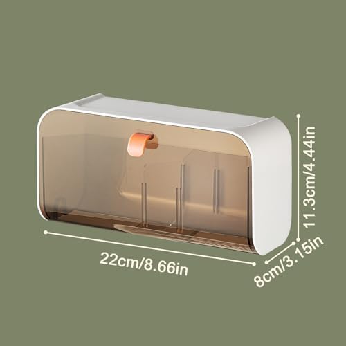 SUNFICON Wall Mounted Cotton Pads Holder Organizer Cotton Swab Balls Holder - Image 2