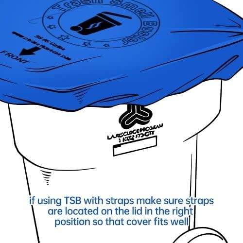 Outdoor Trash Can Cover Odor Eliminating Bag with Elastic Band Lemon Scented Durable 64 Gallon 3 Pack