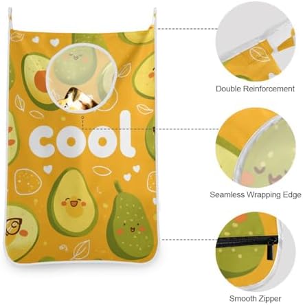 1PC Hanging Laundry Hamper Bag Over the Door Laundry Hamper Wall Hamper Large - Image 6