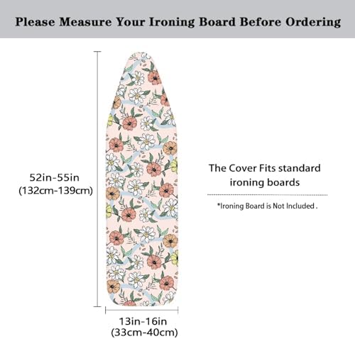 Pink Florals Ironing Board Cover and Pad 15x54 Inch - Image 5
