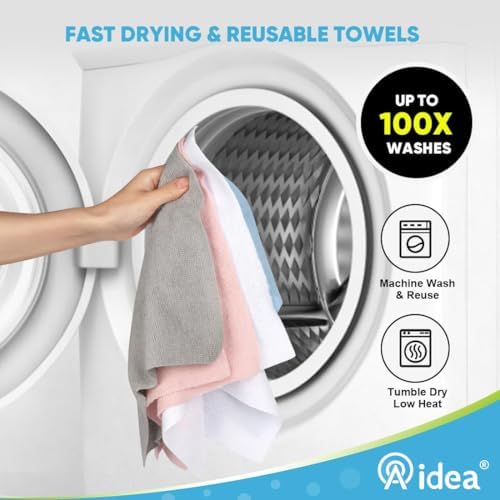 AIDEA Microfiber Cleaning Cloth 330 Sheets 6 Roll, Cleaning Rags 11×9" - Image 6