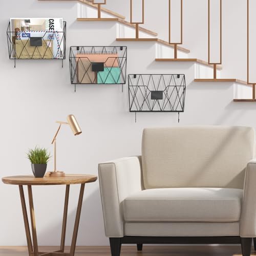 YBING Wall File Organizer Mesh Hanging Wall Files Holder 6 Pack - Image 7