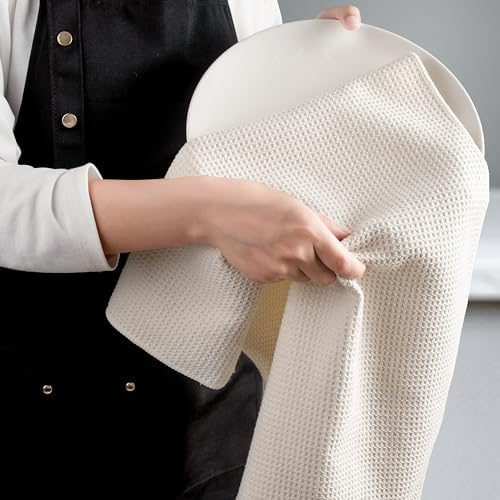 POLYTE 340 GSM Microfiber Waffle Kitchen Dish Tea Towel, 16x28 in, 12 Pack - Image 7