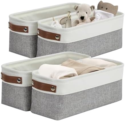 DECOMOMO Narrow Storage Bins, Small Storage Baskets by DECOMOMO