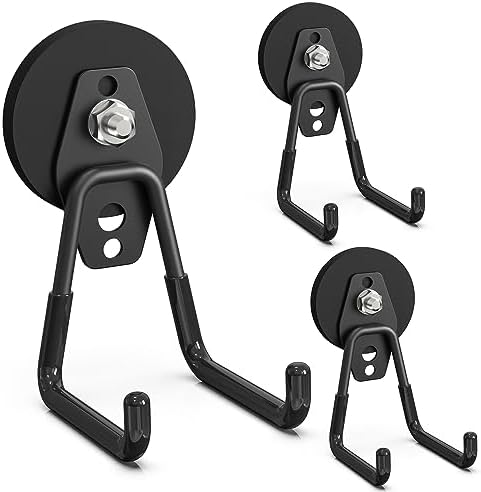 Magnetic Garage Hooks, Hoses and Garden Tools, No-Drill Storage by Lvoess