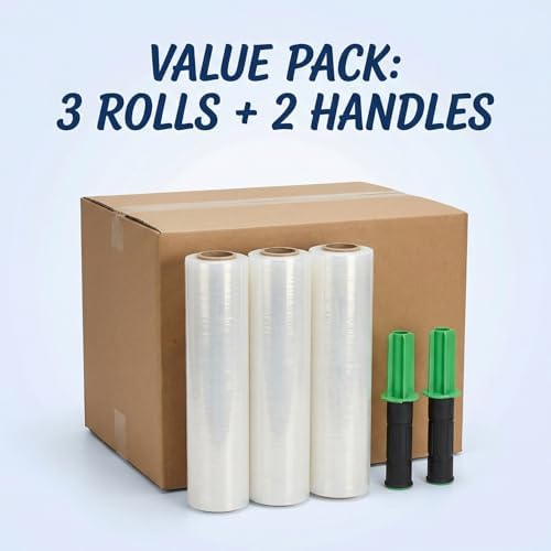 Stretch Film Wrap for Moving, 3 Pack 15 Inch x 1000ft 70 Gauge, Plastic Wrap - Image 4