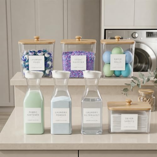 4+3 Pack Laundry Pods Containers & Dryer Sheet Holder & Laundry Detergent - Image 4