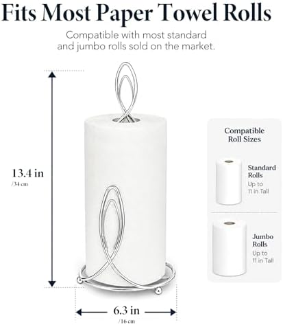 Candle Shaped Paper Towel Holder, Countertop-Decorative Farmhouse Tissue Paper - Image 5