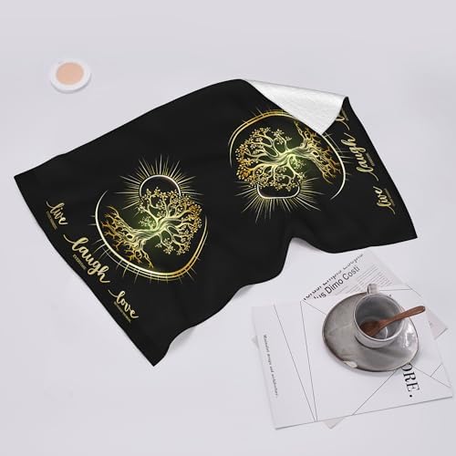Live Laugh Love Kitchen Towels Decorative Set Tree Life Tea Towel - Image 5
