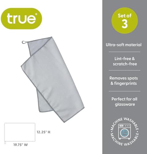 True Microfiber Towels, Wine Glass Polishing Cloths, Streak Free Microfiber - Image 3