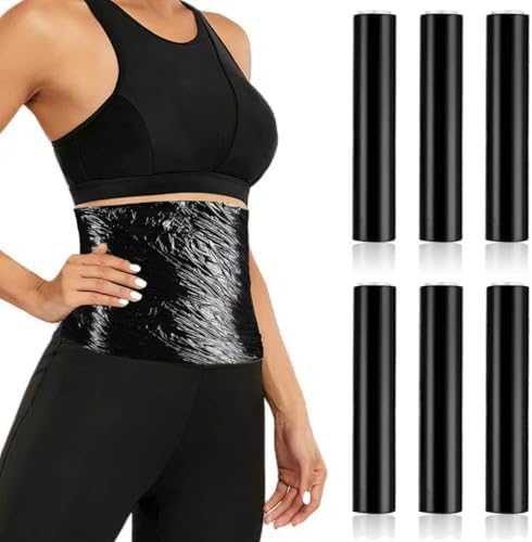 6 Rolls 60 Meters Plastic Osmotic Body Wrap Film, Stomach Body Sweat Wraps by LEPump
