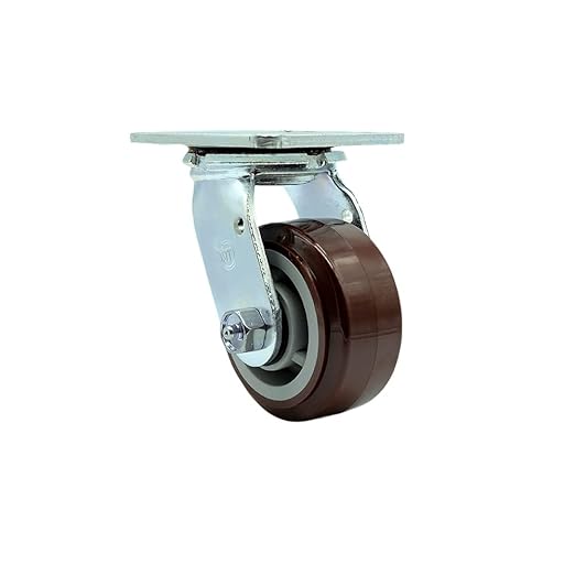 Service Caster Brand Replacement Caster for Uline Caster H-6612S - Swivel Top Plate Caster with 4 Inch Polyurethane Wheel - Heavy Duty Replacement Caster - Fits Platform, U-Boat and Trucks H-4168