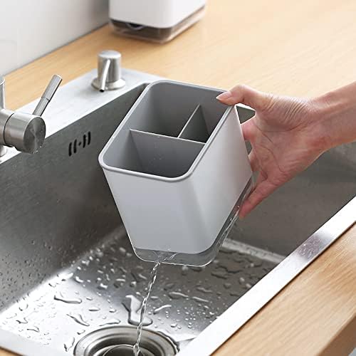 KeFanta Sink Counter Caddy, Plastic Dish Sponge Holder, Kitchen Brush and - Image 6