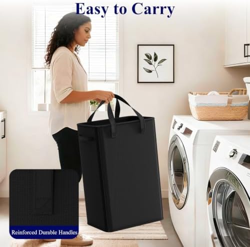 Optish 90L Slim Laundry Hamper, Large Laundry Basket - Image 5